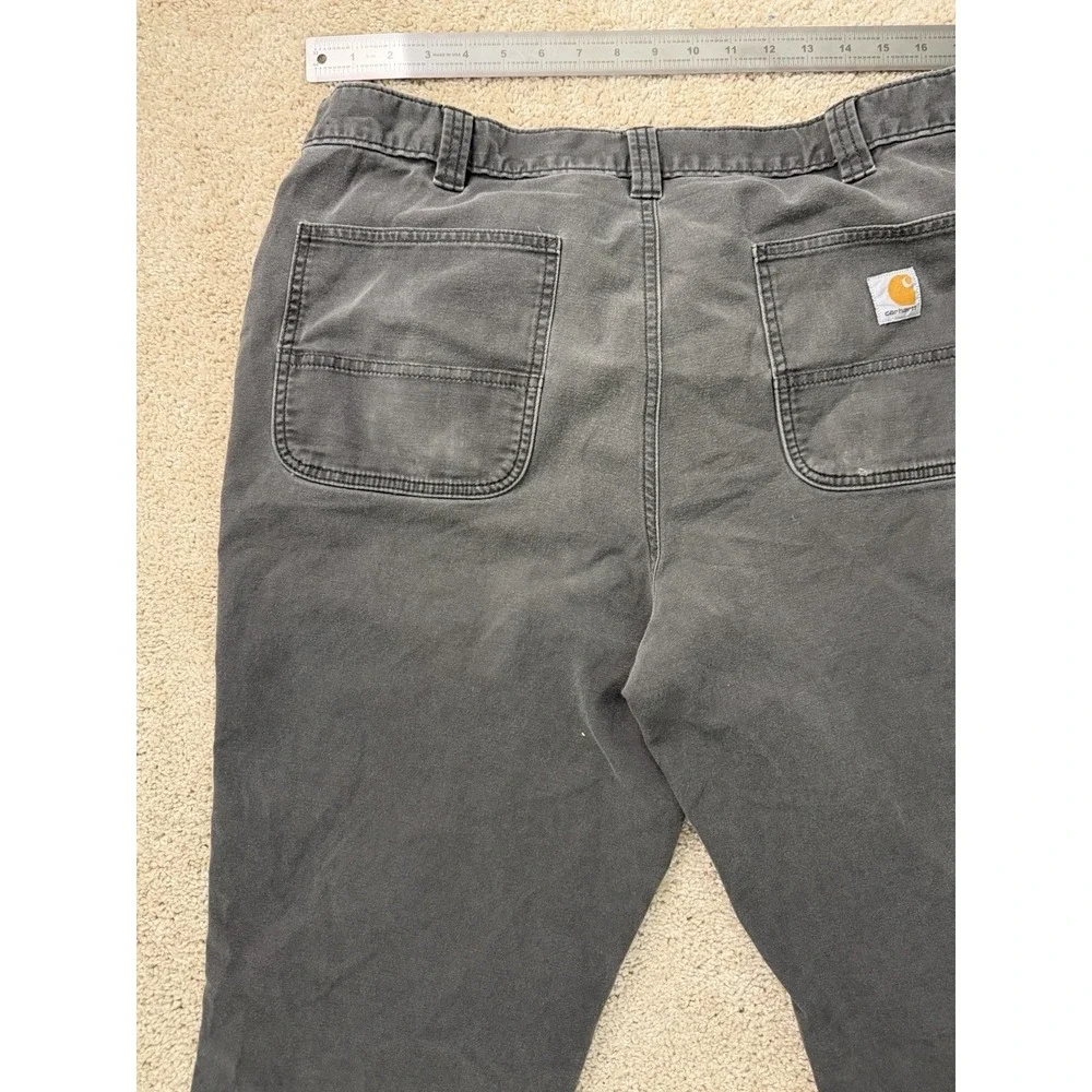 Carhartt‎ Relaxed Fit Gray Rugged Flex Canvas Work Pants W38 L34